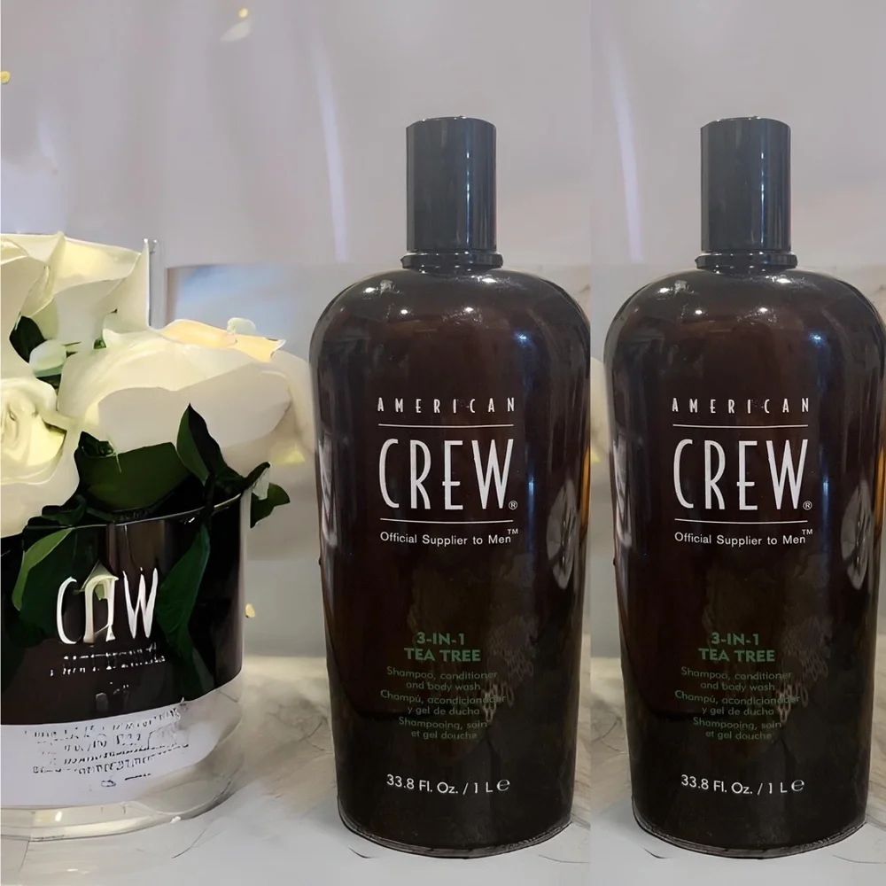 American Crew 3 in 1 Tea Tree Shampoo , Conditioner and Body wash 33.8 oz